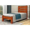 Ver imagem 1 de Cama de Solteiro Berlim de Madeira Maciça Angelim Pedra/tauari - Cor Mel