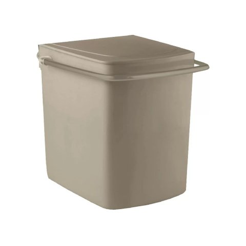 Lixeira 24x29x25,5cm Alça Curta Champagne - 1171- Cris-metal