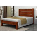 Ver imagem 1 de Cama de Casal Berlim de Madeira Maciça Angelim Pedra/tauari - Cor Mel