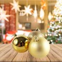 Ver imagem 4 de Kit 48 Bolas Natal Mista Gliter, Fosca e Lisa Dourada 5cm - Master Christmas