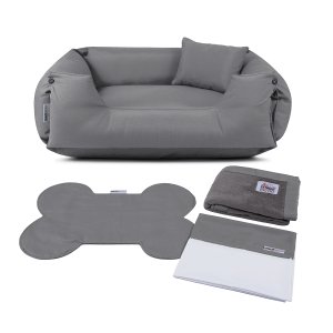 Enxoval Cama de Cachorro Impermeável Dupla Face Lola - Egg - Graffite