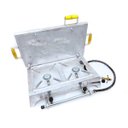 Ver imagem 2 de Chapa Churrasqueira Lanche Com Prensa Alumínio Fogão 2 Bocas