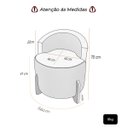 Ver imagem 5 de Puff Poltrona com Encosto Confortável Decorativa Orgânica para Recepção Linho Agatha