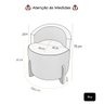 Puff Poltrona com Encosto Confortável Decorativa Orgânica para Recepção Linho Agatha - 5