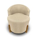 Ver imagem 3 de Puff Poltrona com Encosto Confortável Decorativa Orgânica para Recepção Linho Agatha