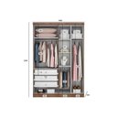 Ver imagem 4 de Quarto Modulado Casal Rizon 5 Peças (1 Armário Ponte + 1 Closet + 2 Guarda Roupas + 1 Complemento) Q