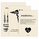 Ver imagem 3 de Kit 3 Quadro Decorativo Medicina Minimalista Consultório 28x20cm