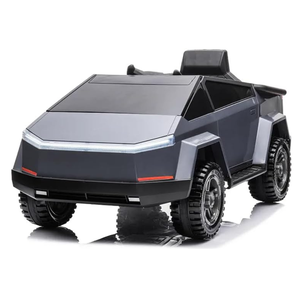 Carrinho Infantil Eletrico Futurista Estilo Tesla Prata Grande Resistente 12v  Bateria Recarregavel