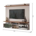 Ver imagem 4 de Painel Para Tv Supreme Porta Com Espelho Off White / Imbuia