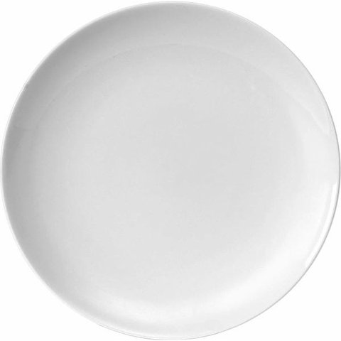 Jogo De 12 Pratos Raso Coup Liso Germer Porcelana Branca 27cm