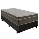 Ver imagem 1 de Cama Box Suede Solteiro + Colchão Sereneprime Molas Ensacadas 88x188x65 Preto