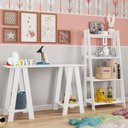 Ver imagem 1 de Conjunto 2 Peças Escrivaninha Cavalete com Estante Delta Branca