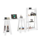 Ver imagem 3 de Conjunto 2 Peças Escrivaninha Cavalete com Estante Delta Branca