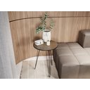 Ver imagem 1 de Mesa Lateral de Canto Apoio Sala Pés de Ferro Tripe Redonda