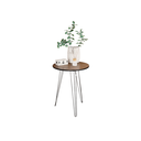 Ver imagem 4 de Mesa Lateral de Canto Apoio Sala Pés de Ferro Tripe Redonda