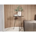 Ver imagem 3 de Mesa Lateral de Canto Apoio Sala Pés de Ferro Tripe Redonda