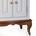 Ver imagem 4 de Gabinete para Banheiro 2 Portas com Espelheira Dália 3057 - Off White/imbuia Glazer