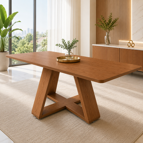 Mesa Retangular de Cozinha e Sala de Jantar 120cm 4 Lugares