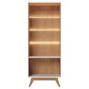 Ver imagem 3 de Cristaleira Chicago 160cm 3 Portas Adega Vinhos Detalhe Chanfrado Off White Freijó