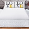 Jogo de Lençol King Size Soft 3 Peças Cama Fronha Lençol Elástico 100% Poliéster 180 Fios Love Amor - 1
