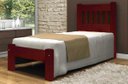 Ver imagem 1 de Cama de Solteiro Pérola de Madeira Maciça Tauari - Cor Mogno