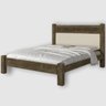 Cama Solteiro Raissa Castanho Off White Detalhe Castanho com Colchão - 2