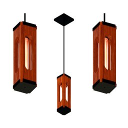 Luminária Pendente Indiana Moderno em Madeira com Lâmpada T30 - 5