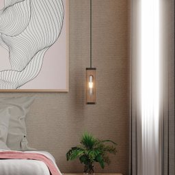 Luminária Pendente Indiana Moderno em Madeira com Lâmpada T30 - 3