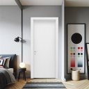 Ver imagem 1 de Kit Porta de Madeira 210x80cm Lisa Laqueada Direita Moldufama