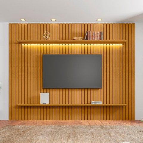 Painel Ripado Roma com LED Cinamomo