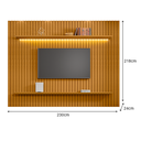 Ver imagem 3 de Painel Ripado Roma com LED Cinamomo