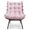 Ver imagem 3 de Poltrona Costela Suede Rosa Bebê Drossi