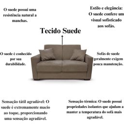 Sofá 2 Lugares Com Almofadas Cecilia Suede Bege Escuro - 5