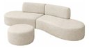 Ver imagem 5 de Sofá e Puff Orgânico Virginia 300cm Sala Suede:Bege