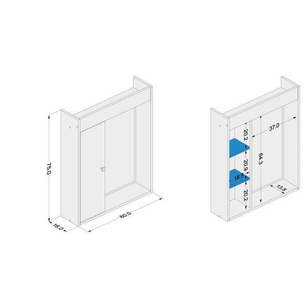 Banheiro Completo com Gabinete e Espelheira 1 Porta  - 4