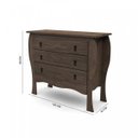 Ver imagem 3 de Cômoda Rústica Retrô 3 Gavetas em Madeira Maciça Móveis Meneghetti