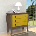 Ver imagem 1 de Cômoda Rústica Retrô 3 Gavetas em Madeira Maciça Móveis Meneghetti