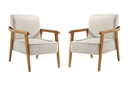 Ver imagem 1 de Kit 2 Poltronas Decorativa Sala Estar Linho Offwhite Lia