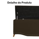 Ver imagem 3 de Calçadeira Recamier Baú Casal King 195cm Greta Suede Marrom - DS Estofados