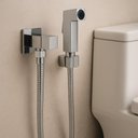 Ver imagem 2 de Ducha Higiênica Quadrada Cromada Vogue Luxo