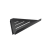 Prateleira Suporte Canto para Banheiro Preto Fosco Grega Aço Inox 30cm - 1