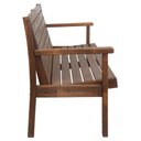 Ver imagem 3 de Namoradeira Rústica 2 Lugares em Madeira Maciça - Natural