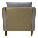 Ver imagem 6 de Kit 2 Poltronas Decorativa para Sala Recepção Consultório Aviv Luxo Corino e Linho