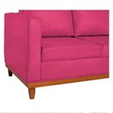 Ver imagem 5 de Sofá 2 e 3 Lugares Europa 180 cm Estilo Conforto e Elegância Suede Pink - Amarena Móveis