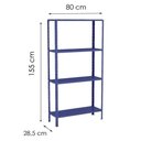 Ver imagem 2 de Estante Aço 4 Prateleiras Eaf006 Azul