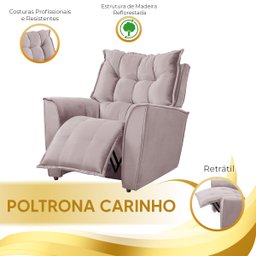 Poltrona da Mamãe Reclinável Carinho Rose - Star Confort - 9