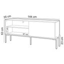 Ver imagem 4 de Rack para Sala de Estar Tv 50 Pol 144cm Industrial Nagi D03 Freijó Off White - Lyam Decor