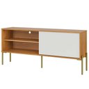Ver imagem 1 de Rack para Sala de Estar Tv 50 Pol 144cm Industrial Nagi D03 Freijó Off White - Lyam Decor