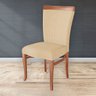 Kit 2 Cadeiras para Mesa de Jantar Estofada Roma 48 x 102 Cm Madeira Maciça Linho Bege M58 - RMI - 2