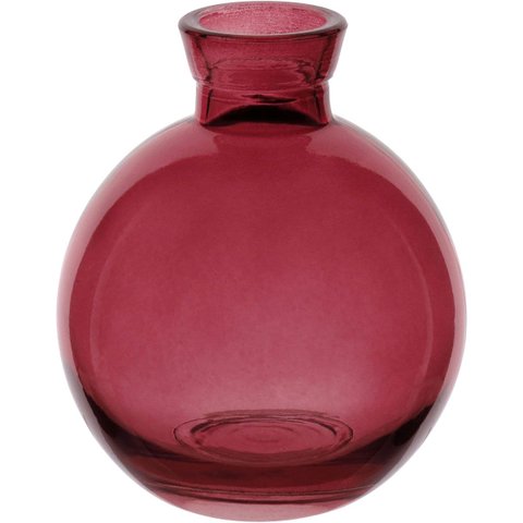 Vaso Decorativo Enfeite Casa Garrafa Home&Co Vidro 9x7x7cm Vinho